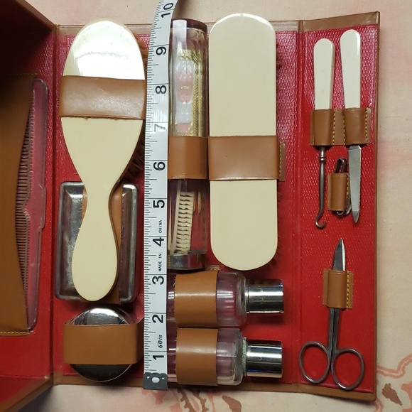 Vintage Vanity Set Antique French Travel Grooming Toiletries Set - Picture 15 of 17